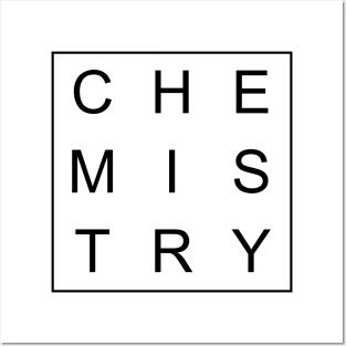 minimalist and simple design chemistry white word Posters and Art